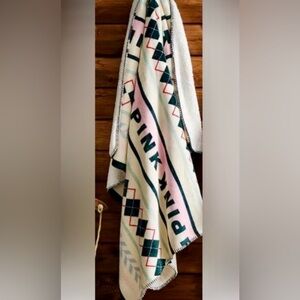 Victoria’s Secret PINK Logo Cozy Plush Blanket, Brand New